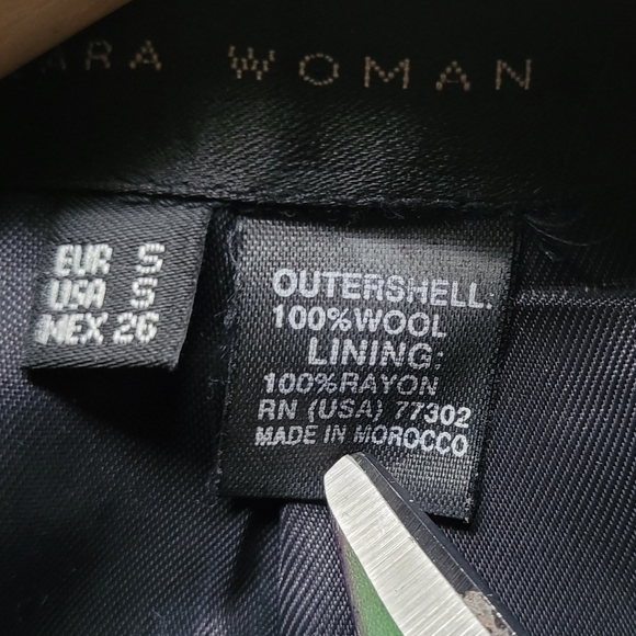 Zara Gray Wool Military Knee-Length Coat Sz XS/S - Picture 5 of 5